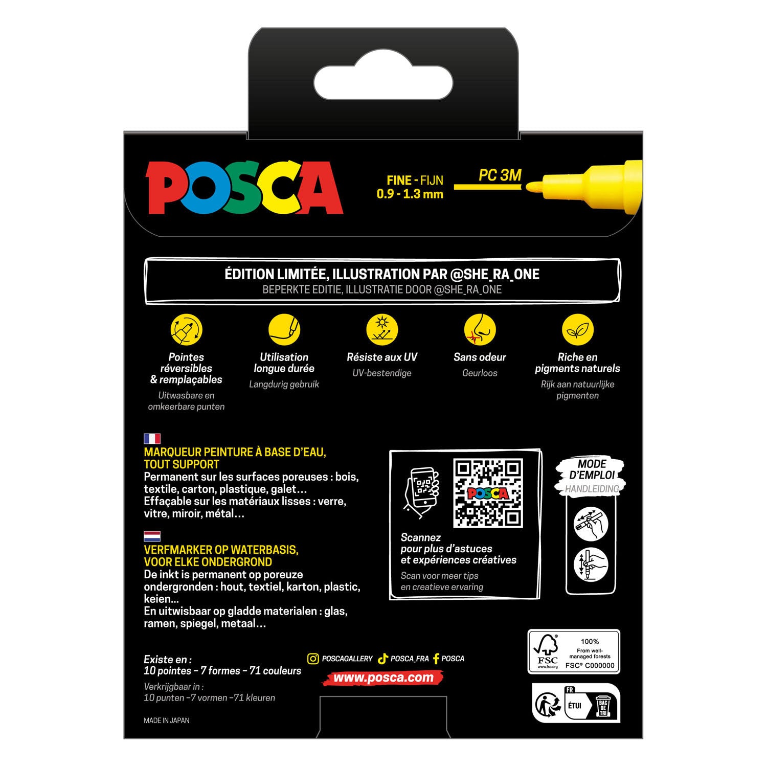 Uni posca markers pc3m set manga hero - 8st.