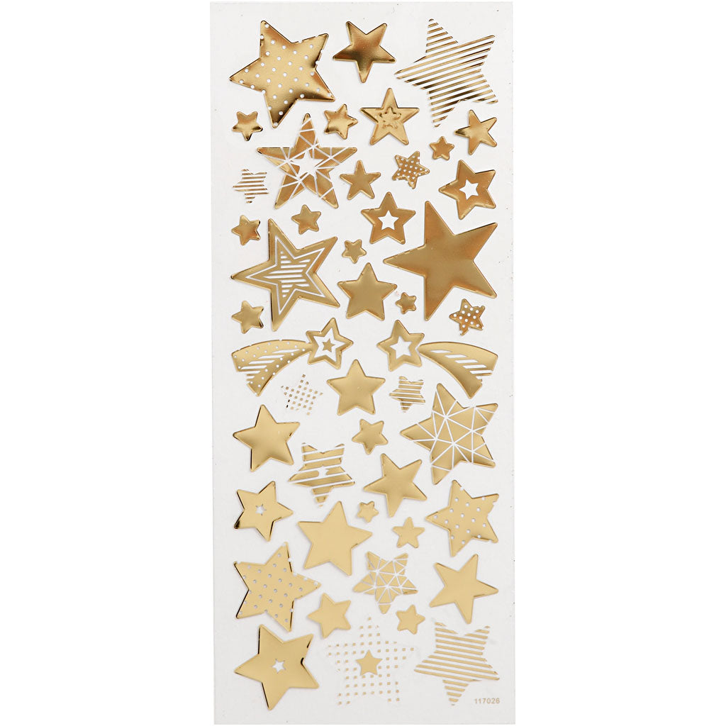 Creative bedrijfsstickers gouden sterren, 1 vel