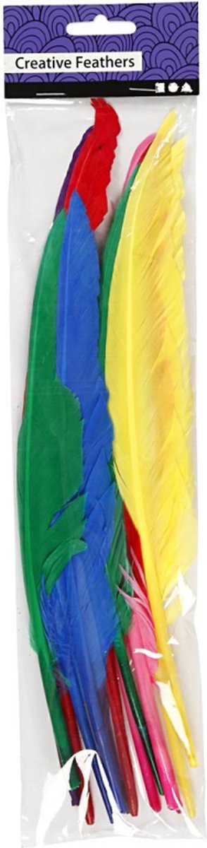 Creativ company cc veren gekleurd l: 27cm 12 stuks