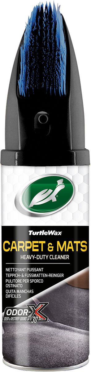 Turtle wax power out carpets mats - bekleding interieur reiniger - verwijdert hardnekkige vlekken - sneldrogende formule – met de odor-x technologie - elimineert geurtjes - tot 30 dagen - 400ml