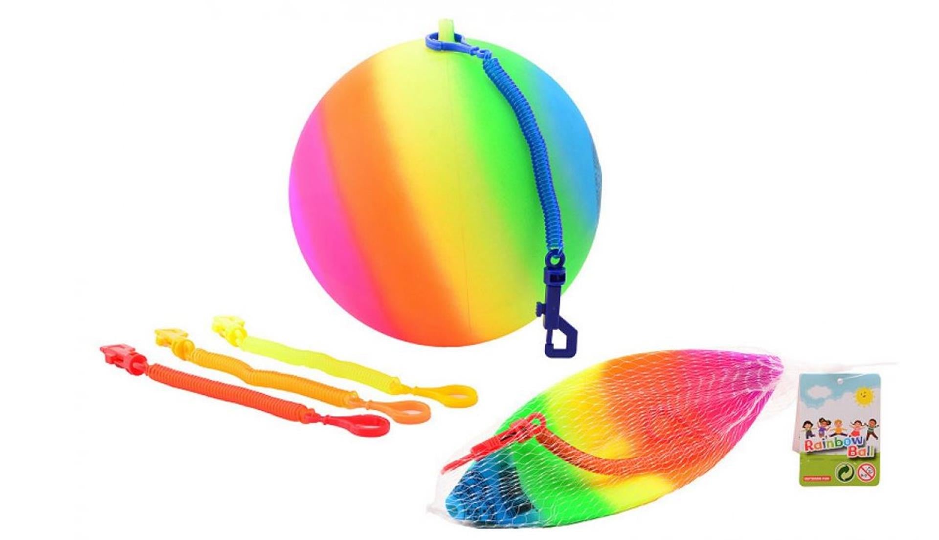 Buitenplezier regenboogbal bungeebal