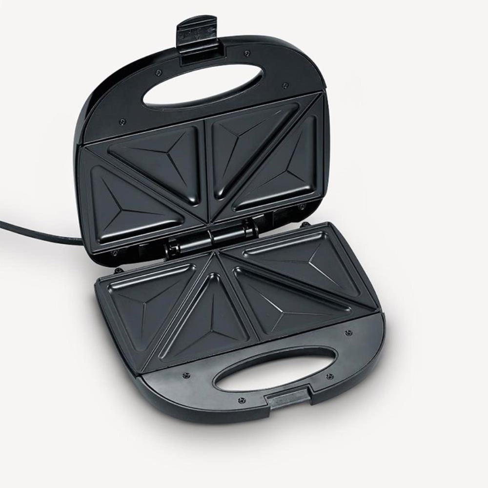 Severin tosti apparaat sandwichtoaster 600w geborsteld rvs-zwart