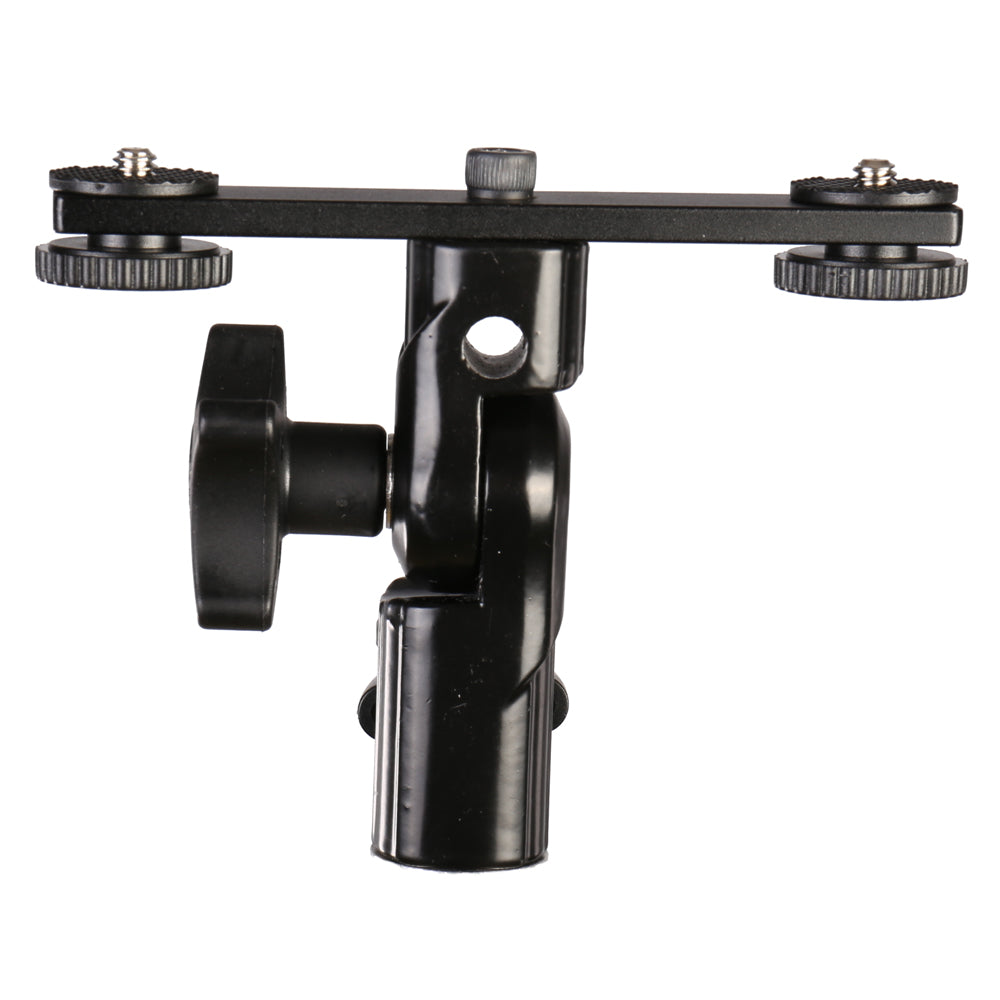 Falcon Eyes Twin Mount kantelbeugel + 2 x Flitsschoen CLD-14A