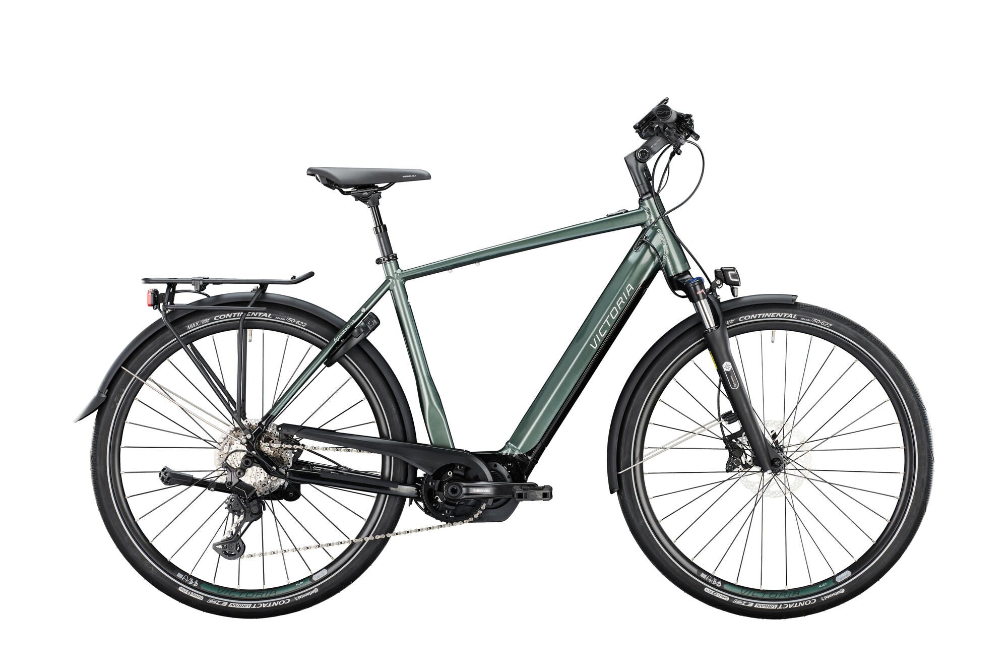 Victoria elektrische trekkingfiets etouring 12.9 mod. 22 ebike vict. e-tour. 12.9 28 50 diam. 11sp green