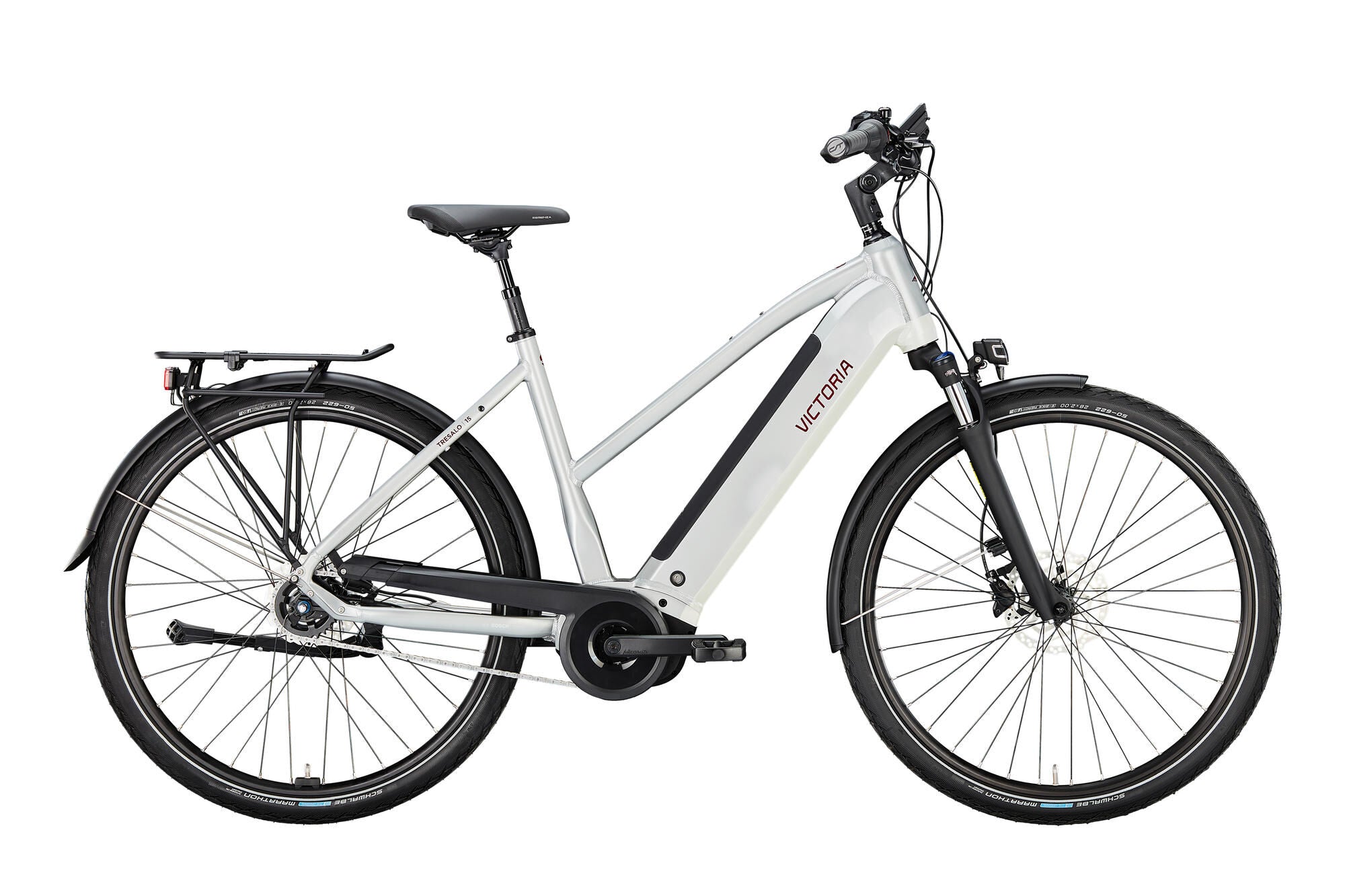 Victoria elektrische trekkingfiets tresalo 15 (#1) ebike vict. tresalo 15 28 53 5sp fh trap. silver