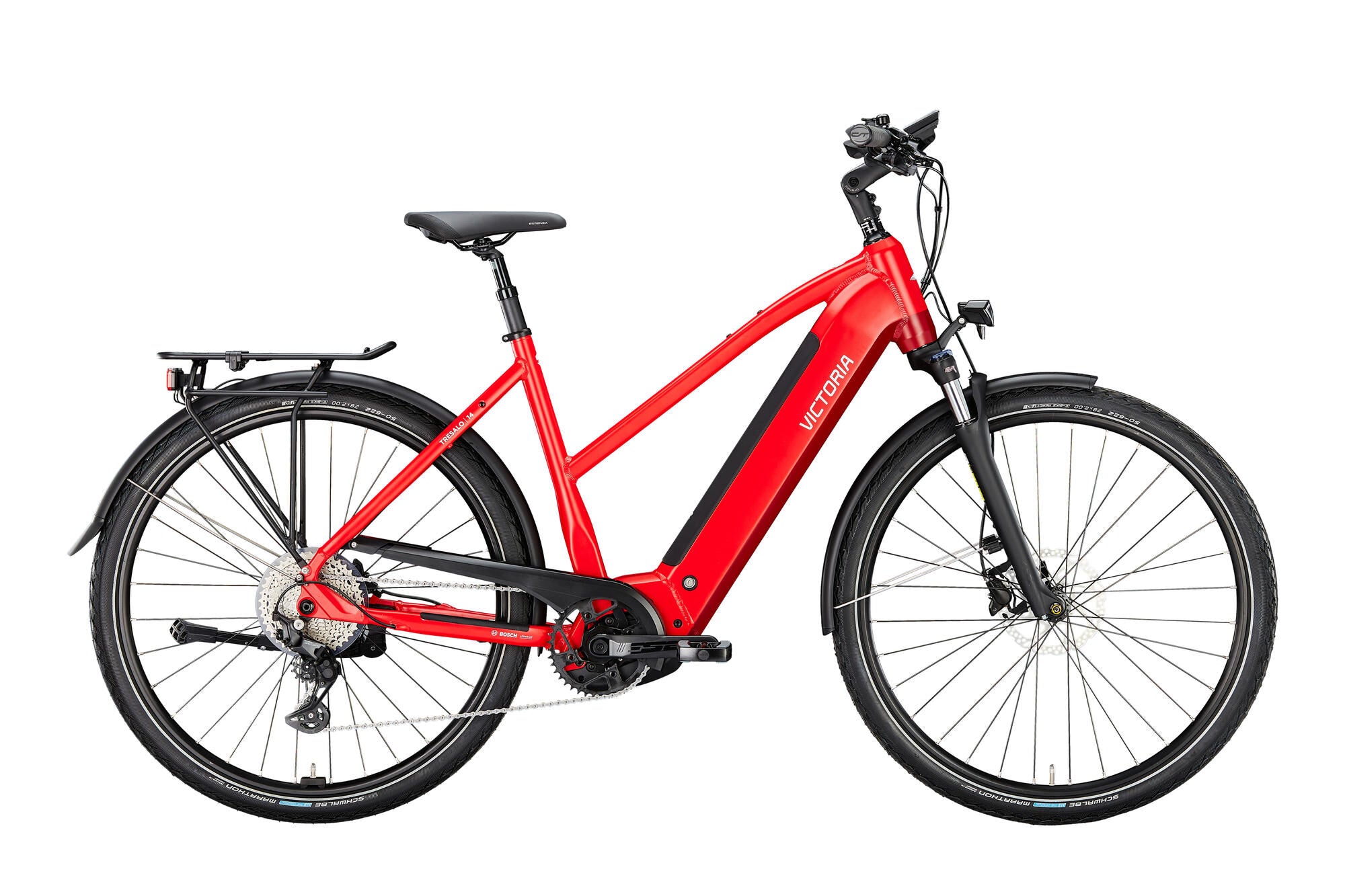 Victoria elektrische trekkingfiets tresalo 14 (#1) ebike vict. tresalo 14 28 48 10sp trap.infer.red