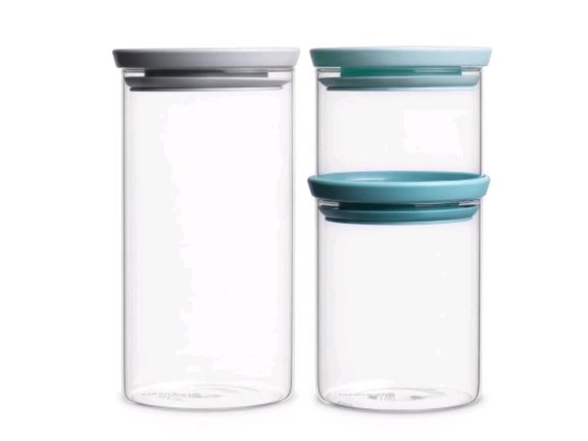 Brabantia voorraadbus set 3 glas