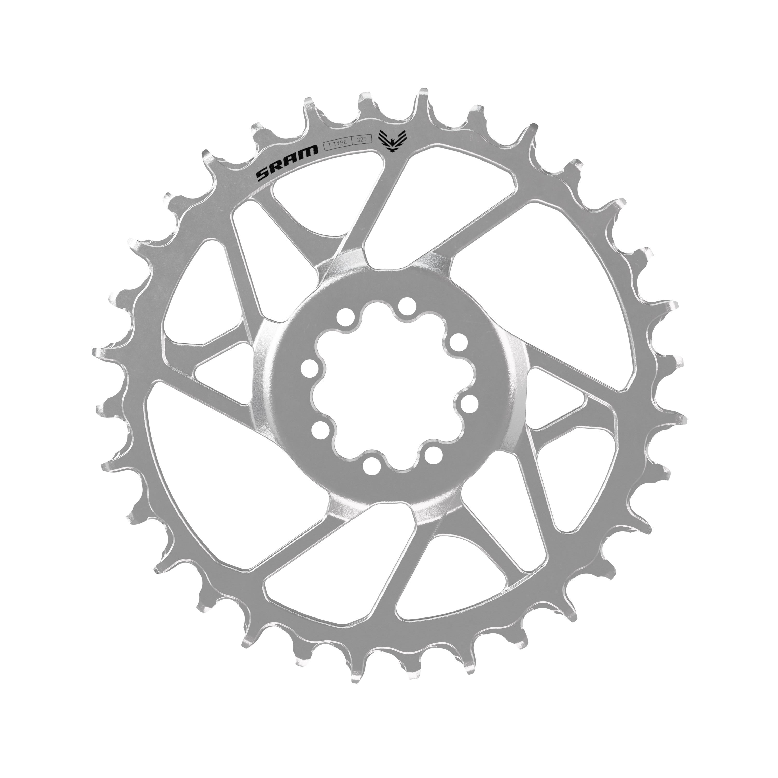Sram kettingblad eagle t-type zilver 34t staal dm 3mm offset eagle 90