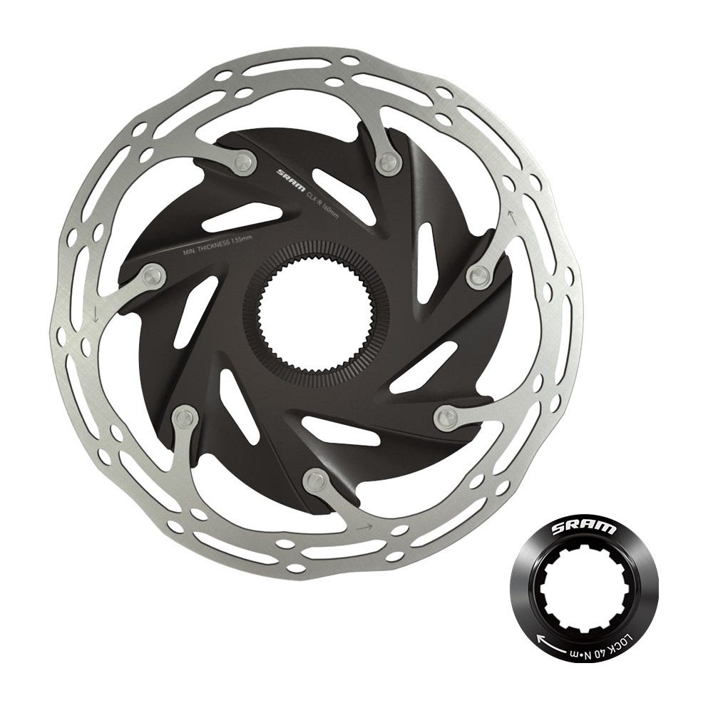 Sram remschijf centerline x-road 160mm centerlock inclusief lockring