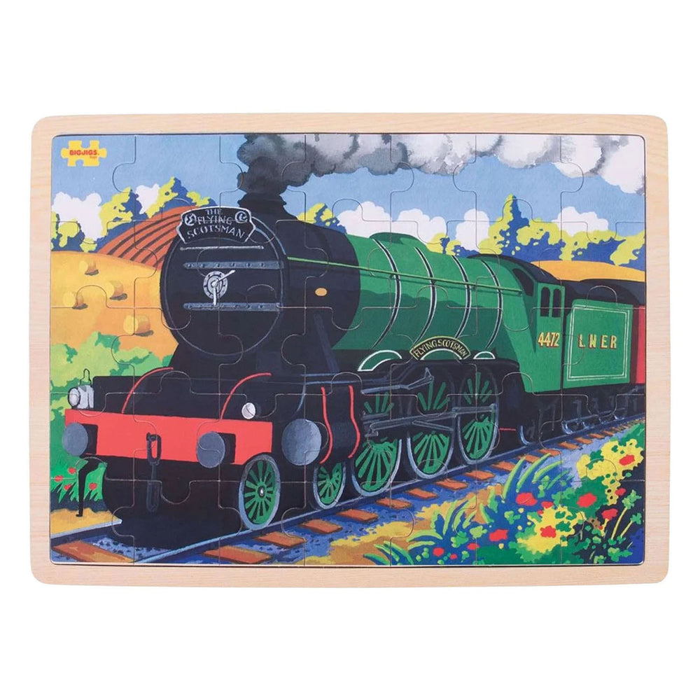 Bigjigs houten legpuzzel flying scotsman - 35st.