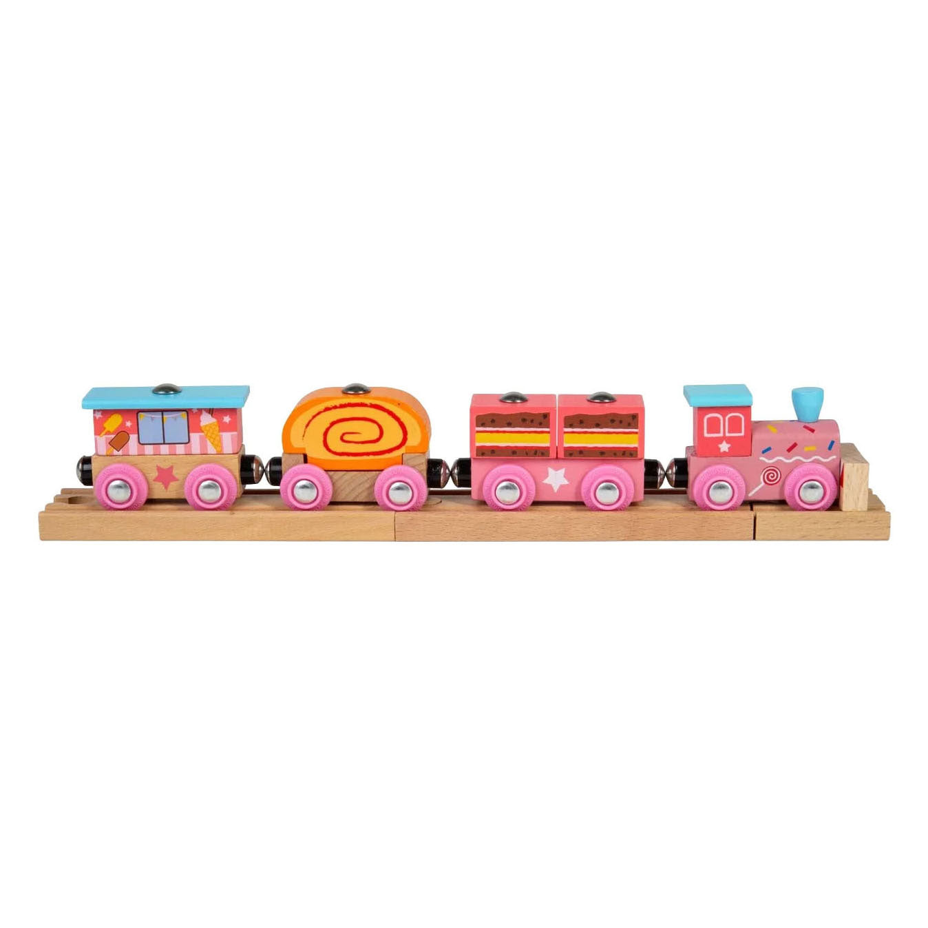 Bigjigs houten snoeptrein - 10dlg.