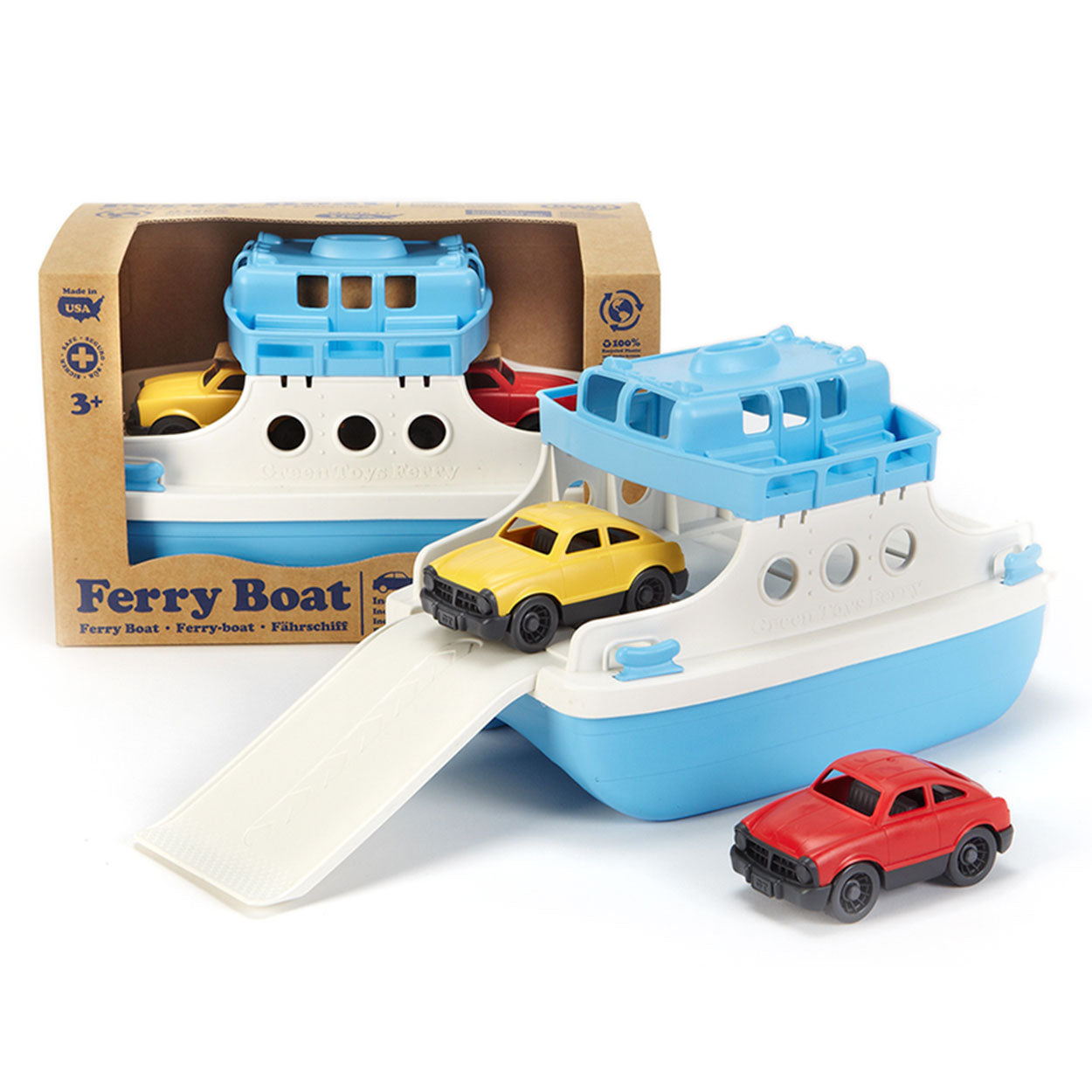 Green toys pont met auto's - ferry with cars