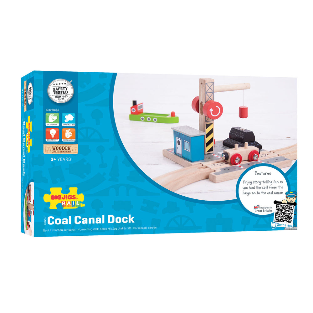 Bigjigs houten rails - laadstation steenkool