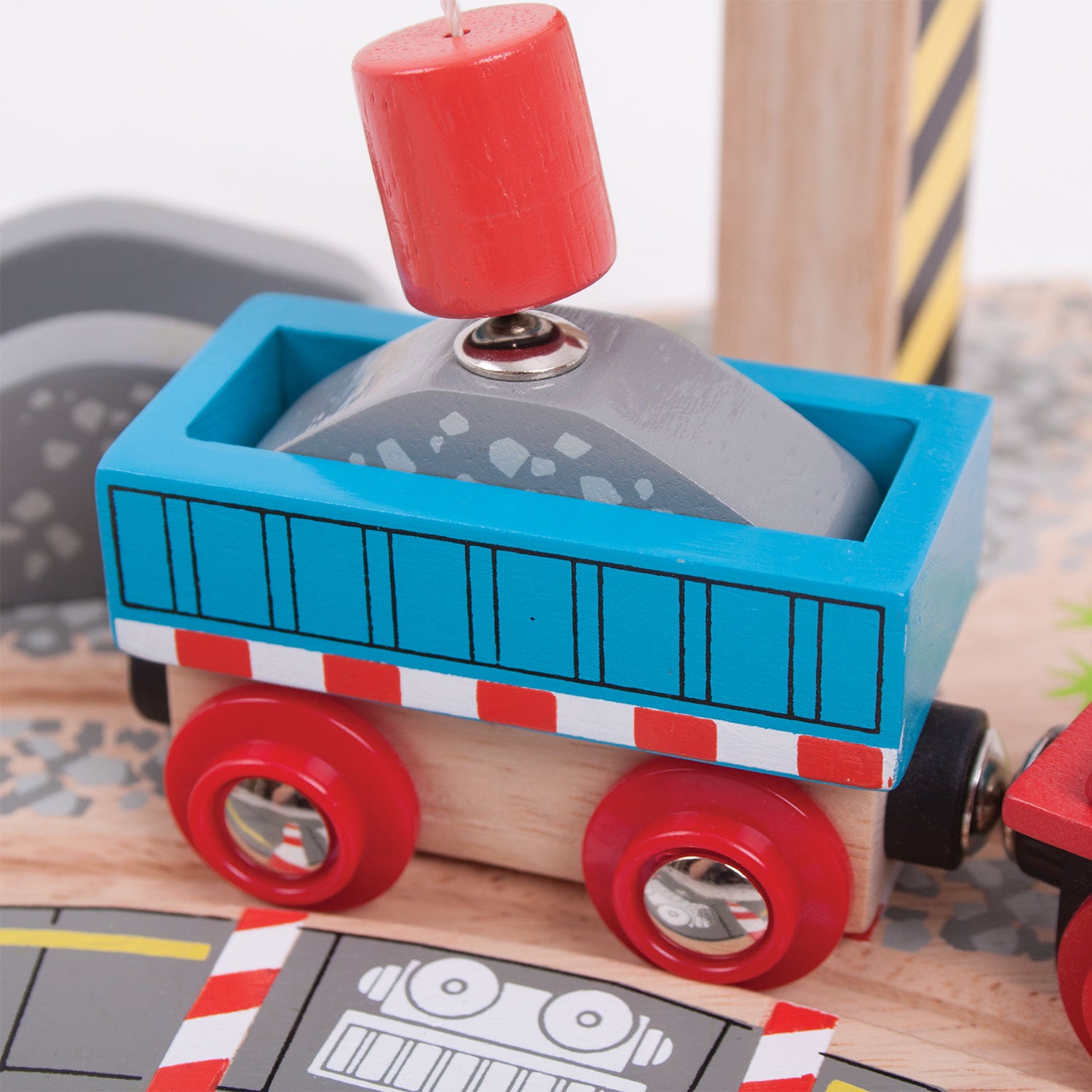 Bigjigs Houten Rails Grind Kraan