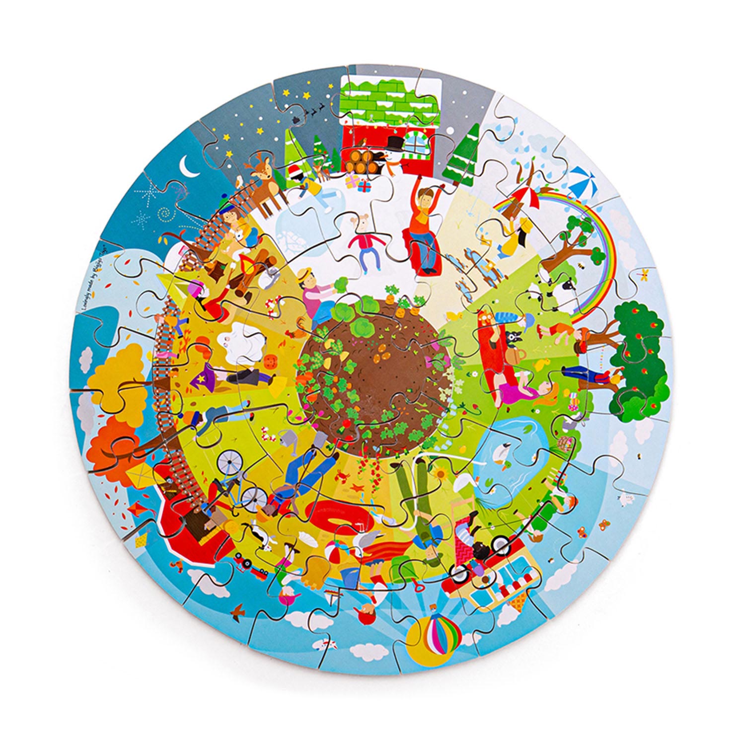 Bigjigs puzzel 4 seizoenen rond - 2+jr
