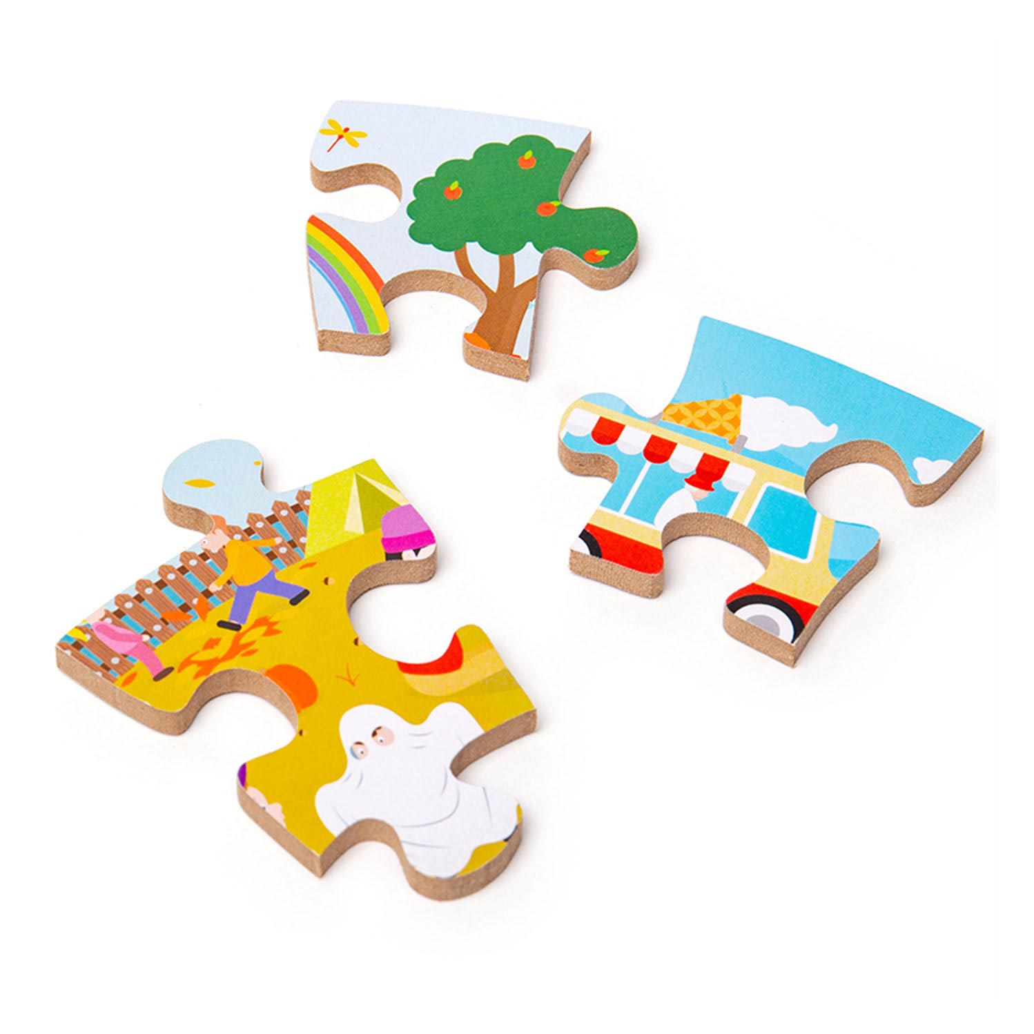 Bigjigs puzzel 4 seizoenen rond - 2+jr