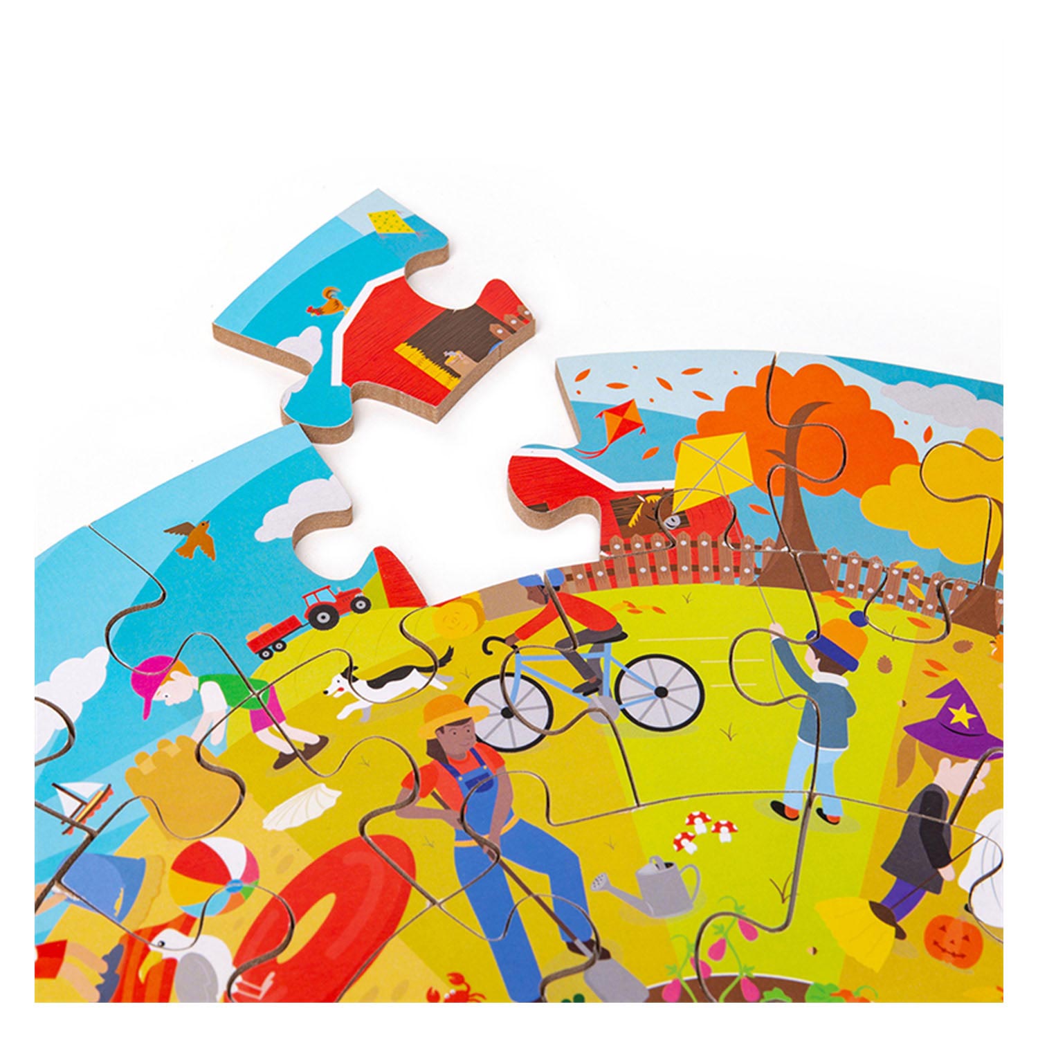 BigJigs Puzzel 4 Seizoenen Rond 2+jr