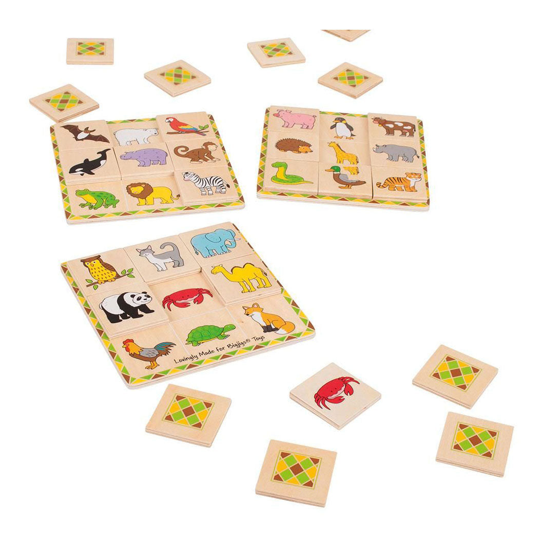 Bigjigs houten dieren lotto