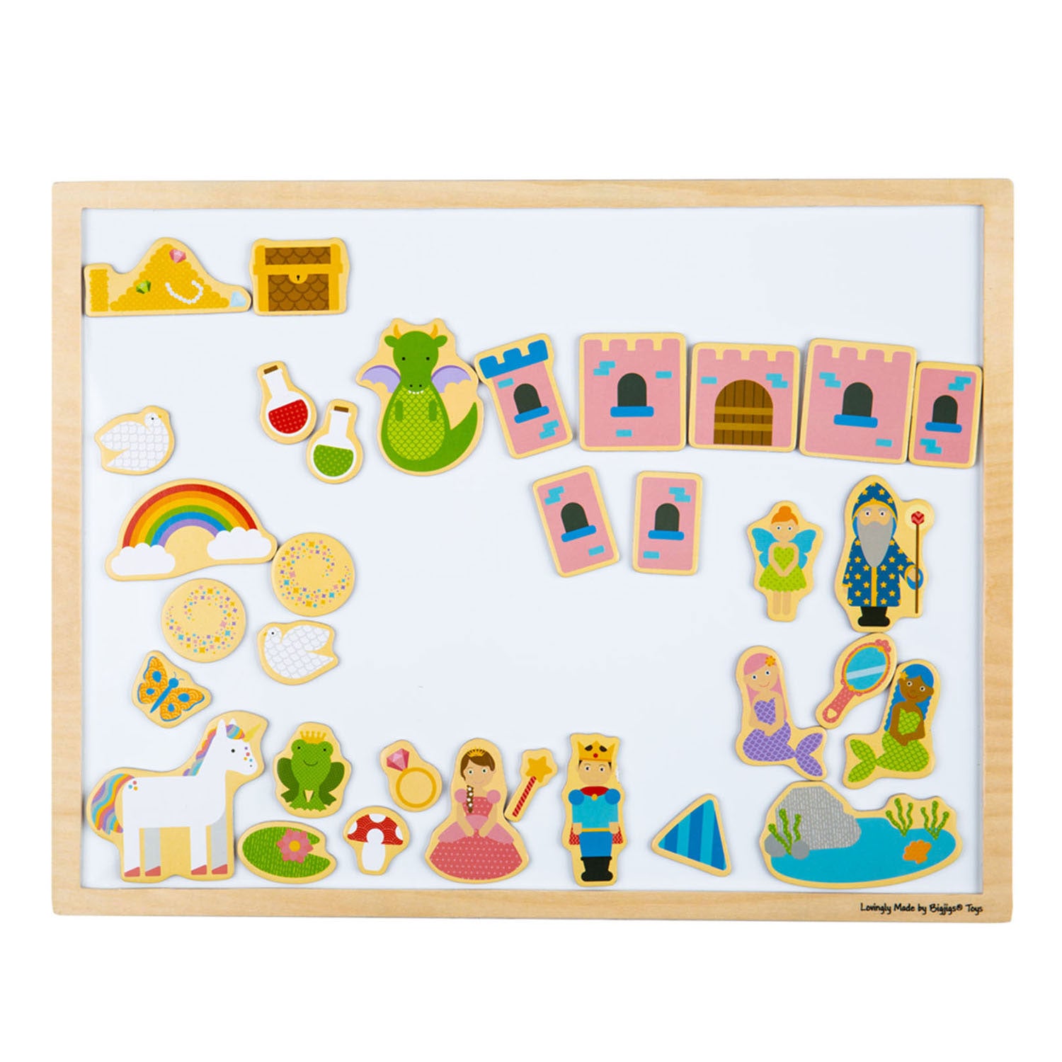 Bigjigs magnetisch bord met houten rand