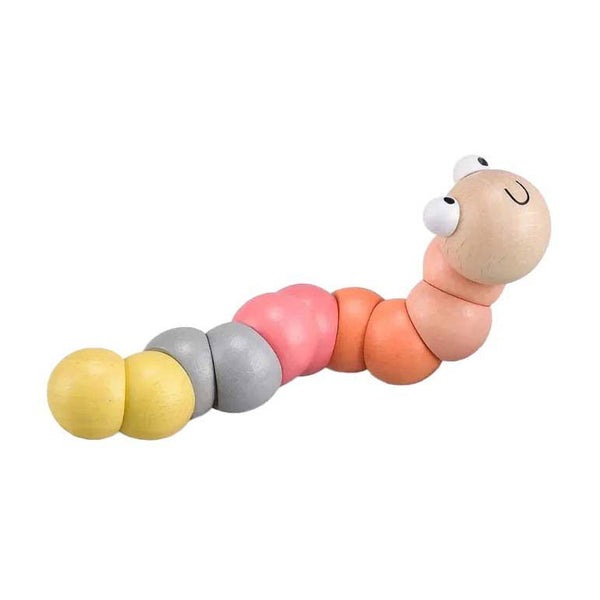 Bigjigs houten wormpje - pastel
