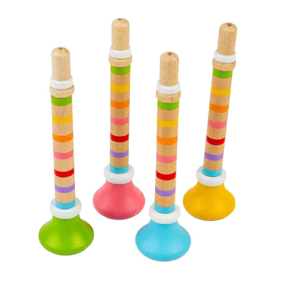 Bigjigs houten gekleurde trompet