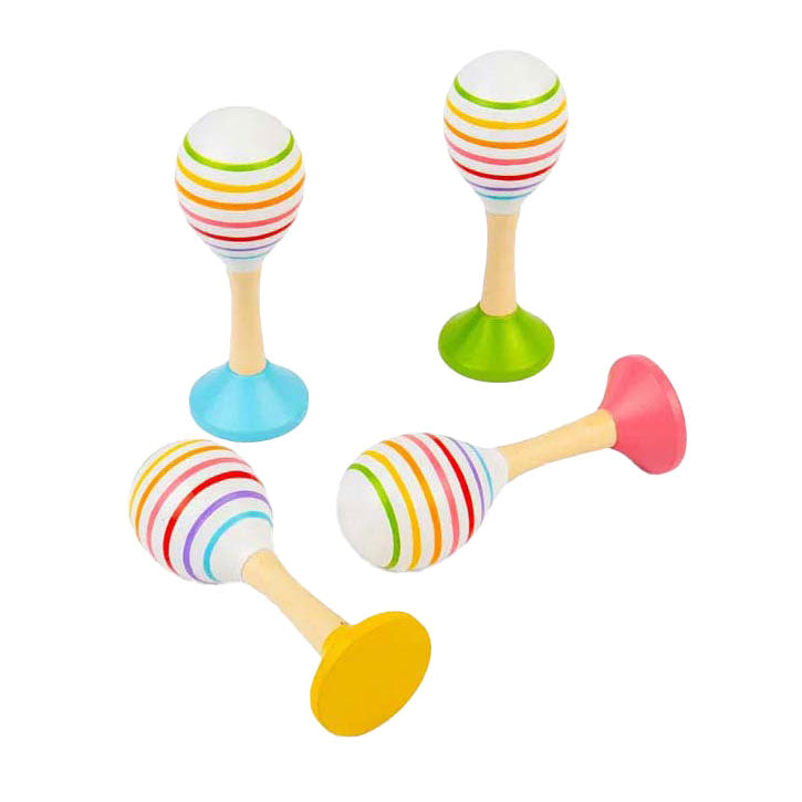 Bigjigs houten junior maraca, 2st.