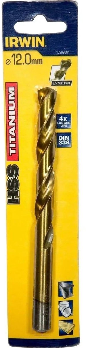 Irwin titanium metaalboor ø12 mm