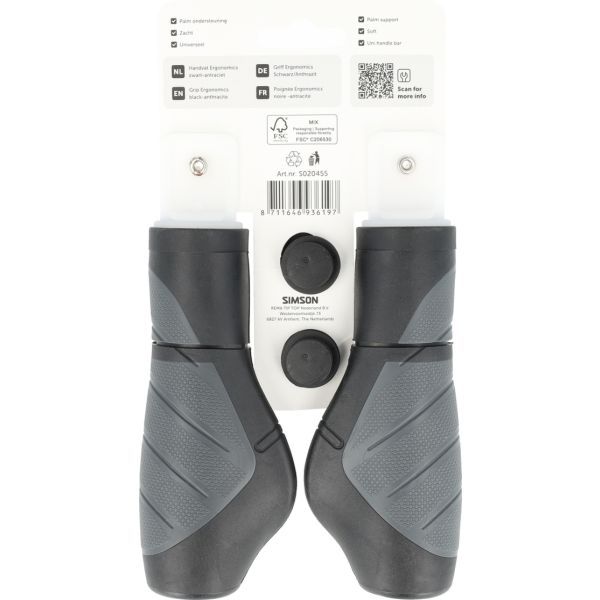 Simson handvatten ergonomics zwart-antraciet