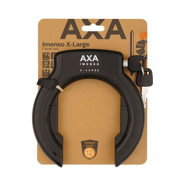 Axa ringslot imenso x large retractable - zwart