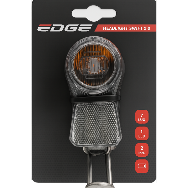 Phare Edge Swift 2.0 - 1 LED avec réflexion - piles incluses (emballées sur carte)