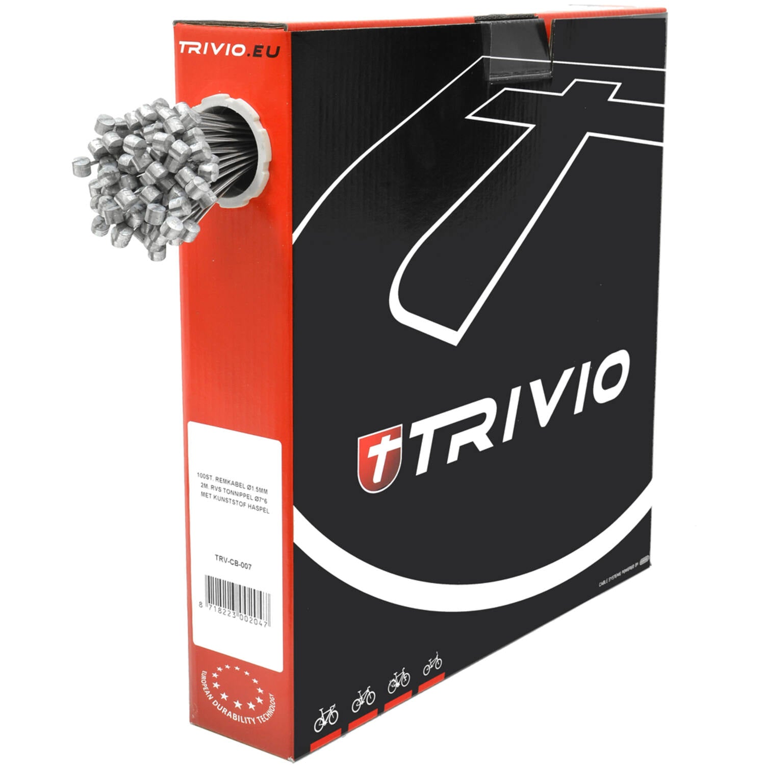 Trivio - mtb rem binnenkabel rvs 1.5x2000mm - werkplaatsdoos 100 st.