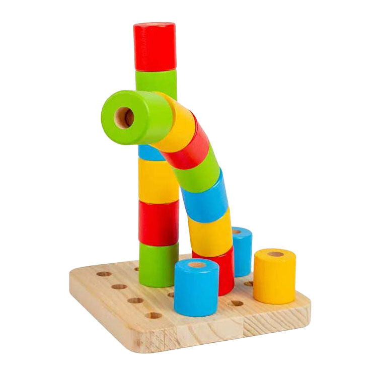 Bigjigs houten wankel-pinbord, 17dlg.