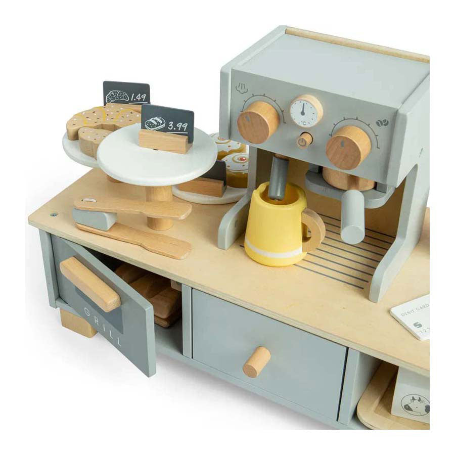 Bigjigs houten koffiecorner speelset, 32dlg.