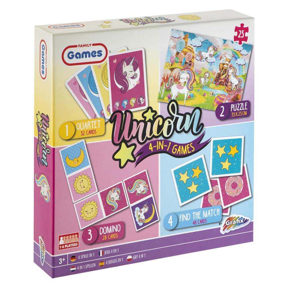 Grafix spellendoos 4in1 eenhoorn