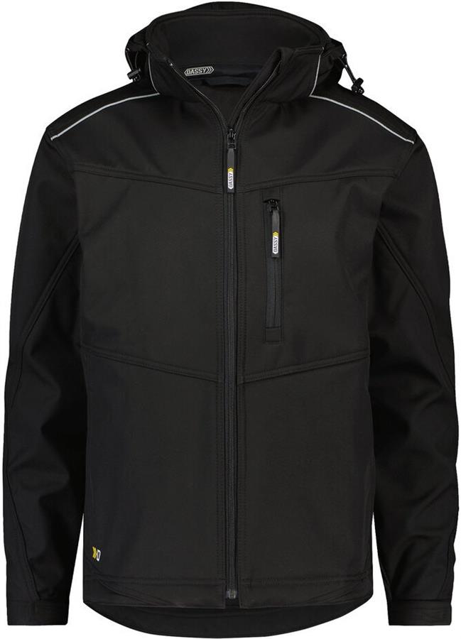 Dassy softshell tavira polyester zwart l