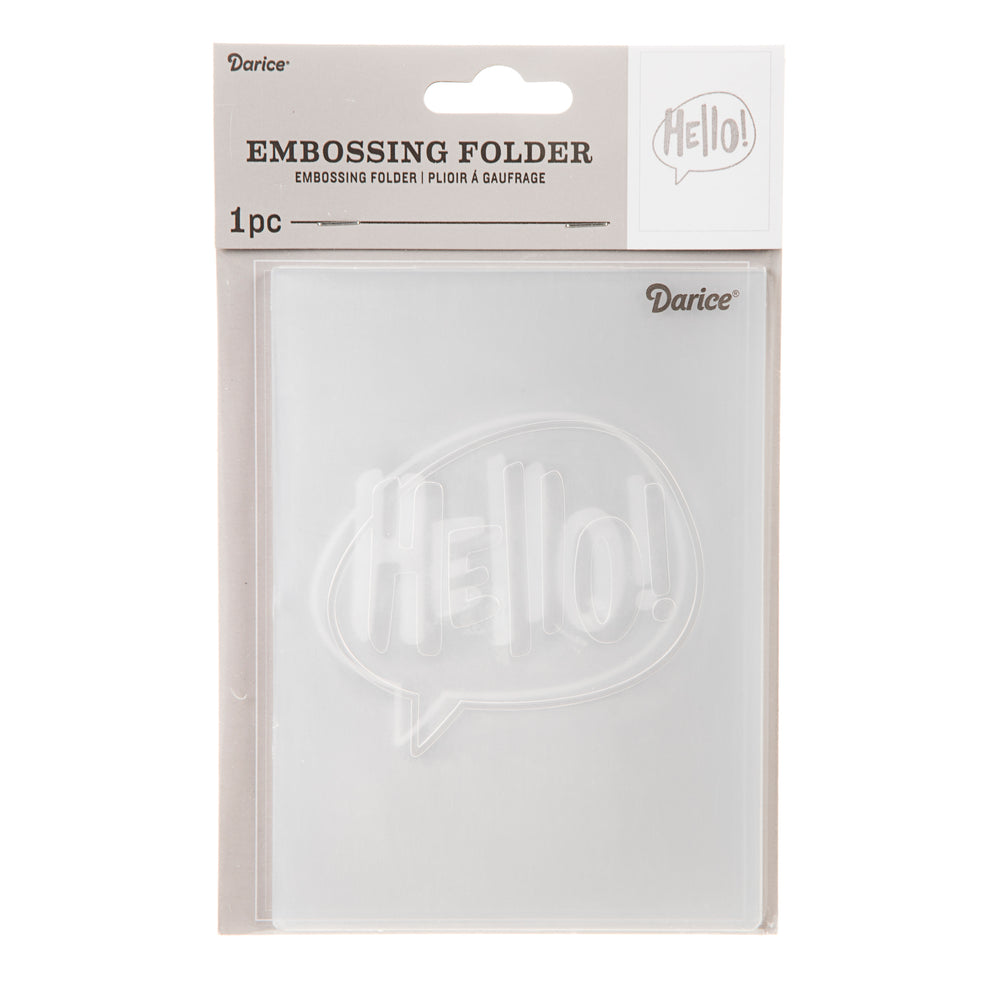 Darice • embossing sjabloon hello