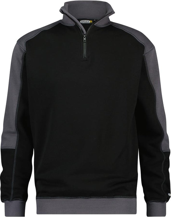Dassy sweater basiel zwart grijs s