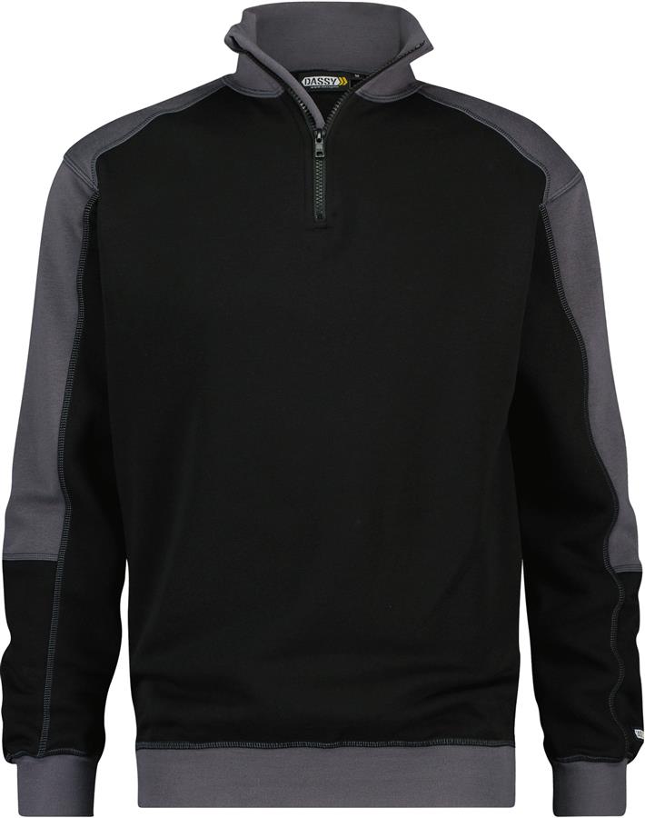 Dassy sweater basiel zwart grijs m