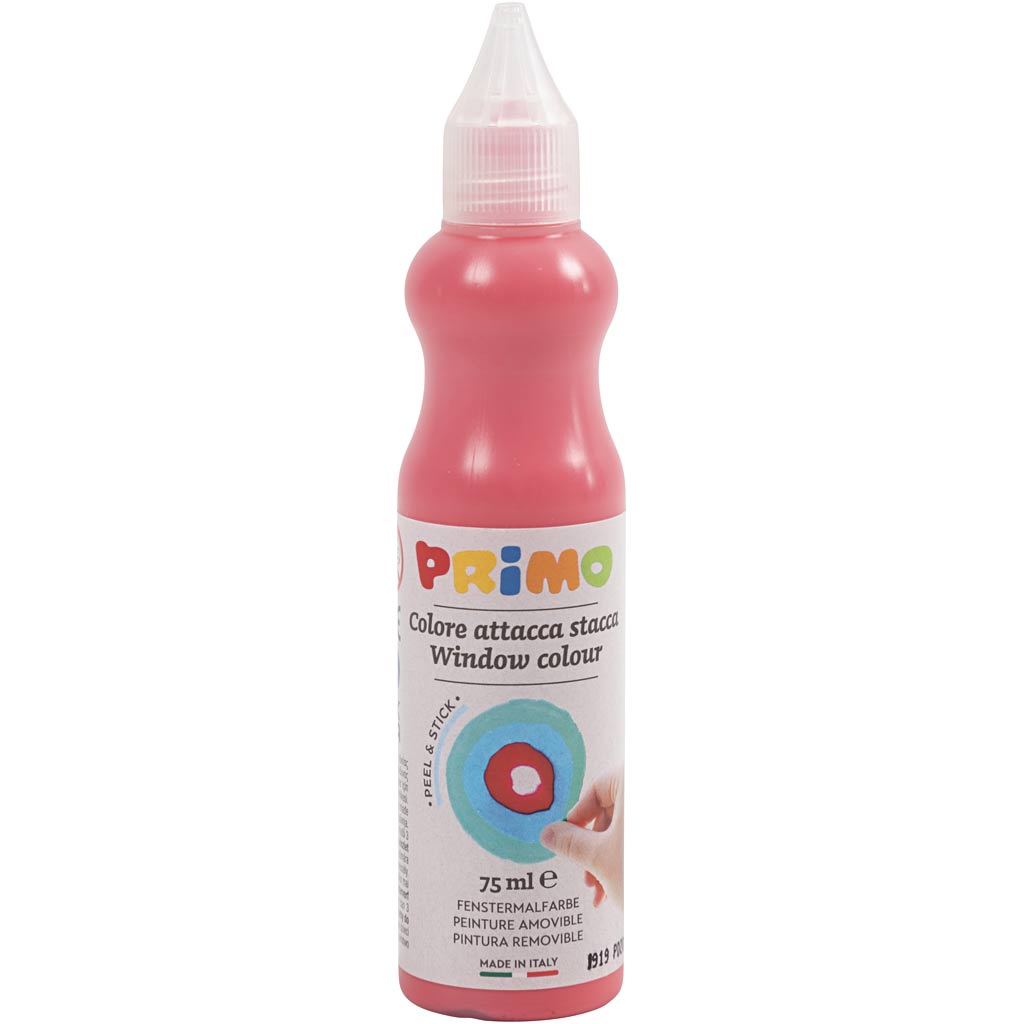Primo raamverf, d: 3,2 cm, ca. 75 ml, rood, 75 ml 1 fles