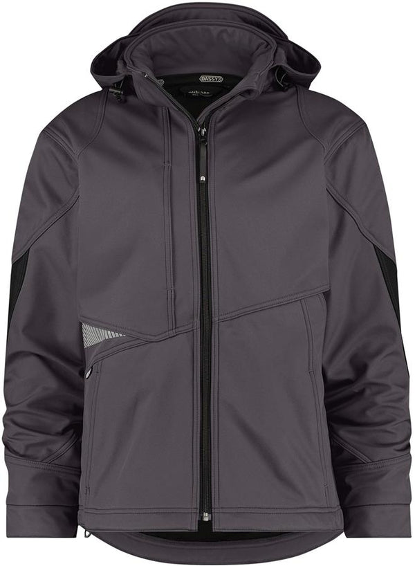 Dassy gravity softshell grijs zwart mt s