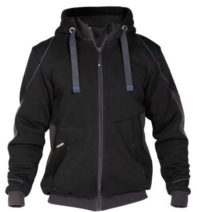 Dassy sweatshirt jas pulse zwart antraciet xxl