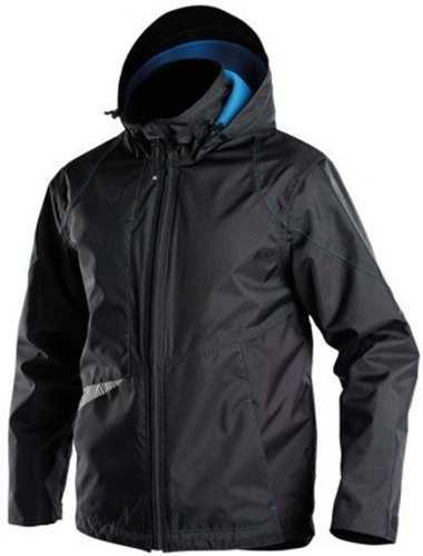 Dassy hyper wind- waterdichte werkjas zwart grijs s