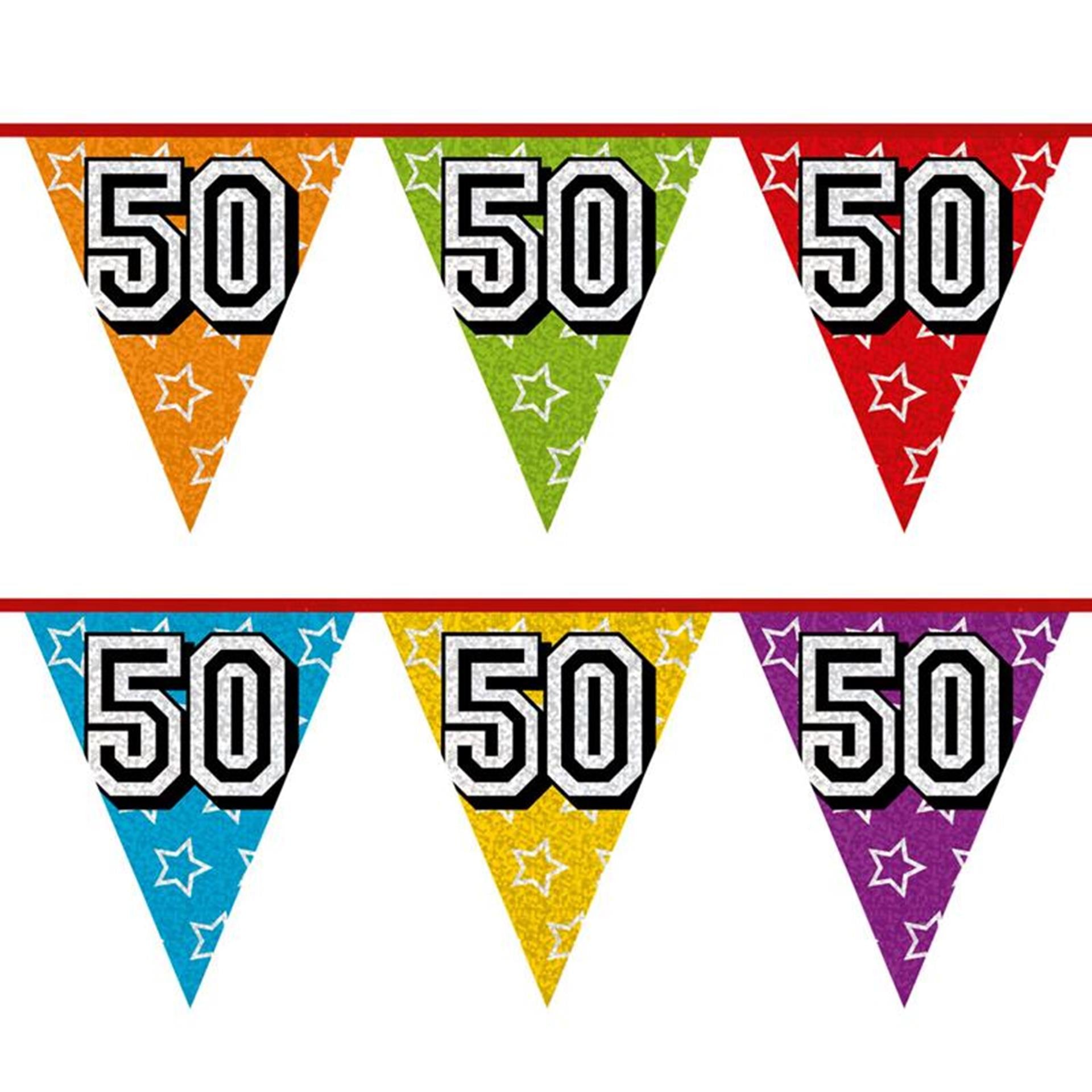 Boland vlaggenlijn holografisch 50jaar 8 meter