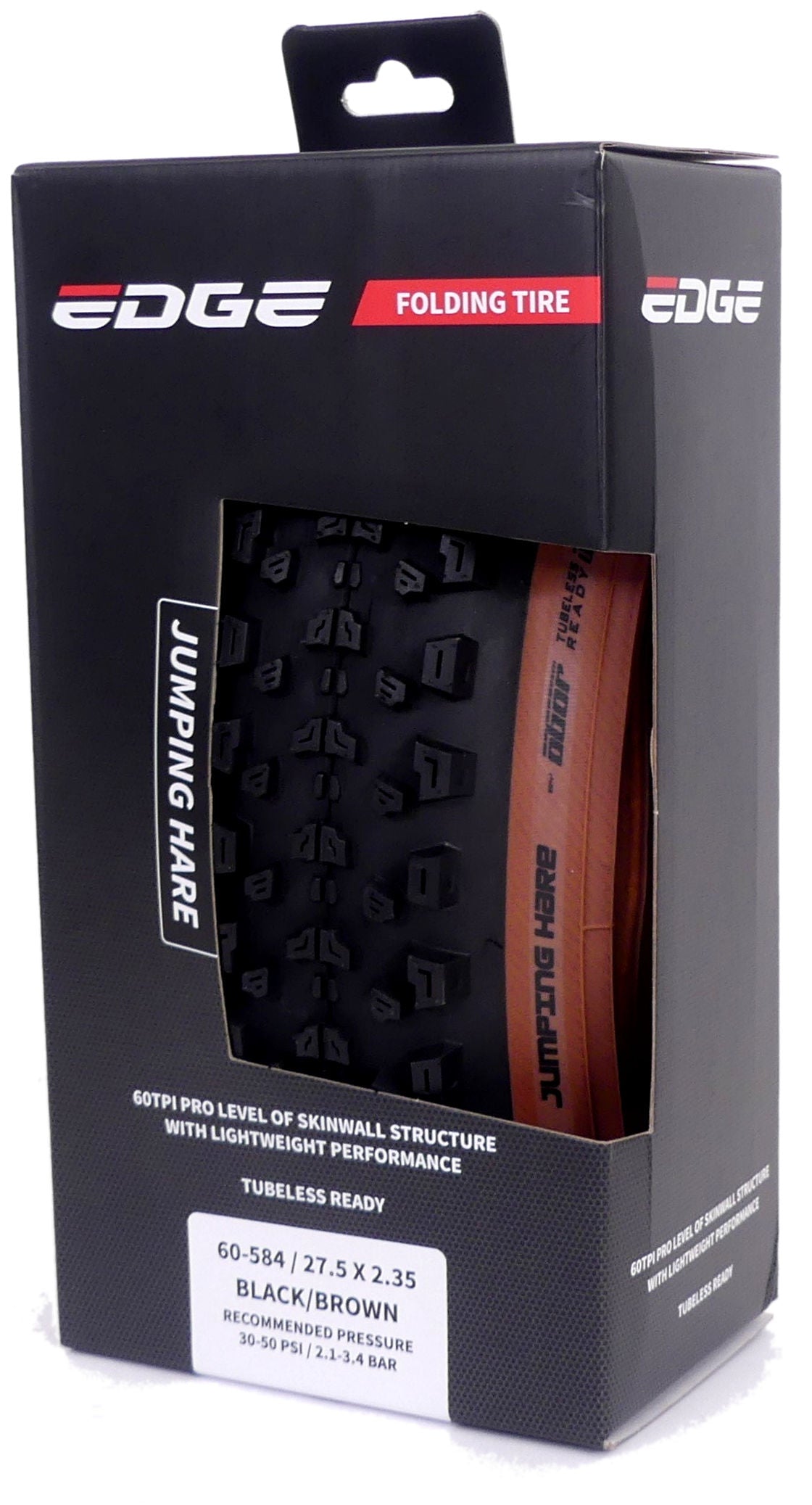 Edge Vouwband Springhaas 27,5 x 2,35 60-584 zwart bruin