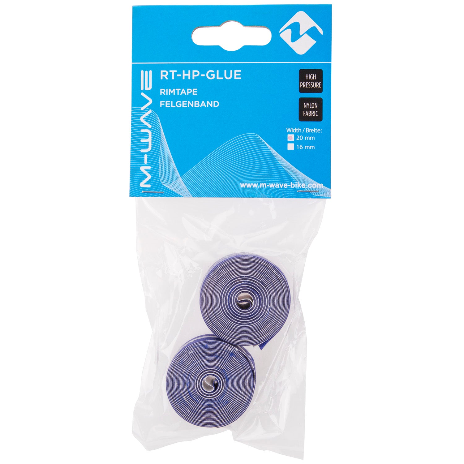 M-wave velglint 12-29 rt-hp-lijm hoge druk 20 mm - blauw (1 set)