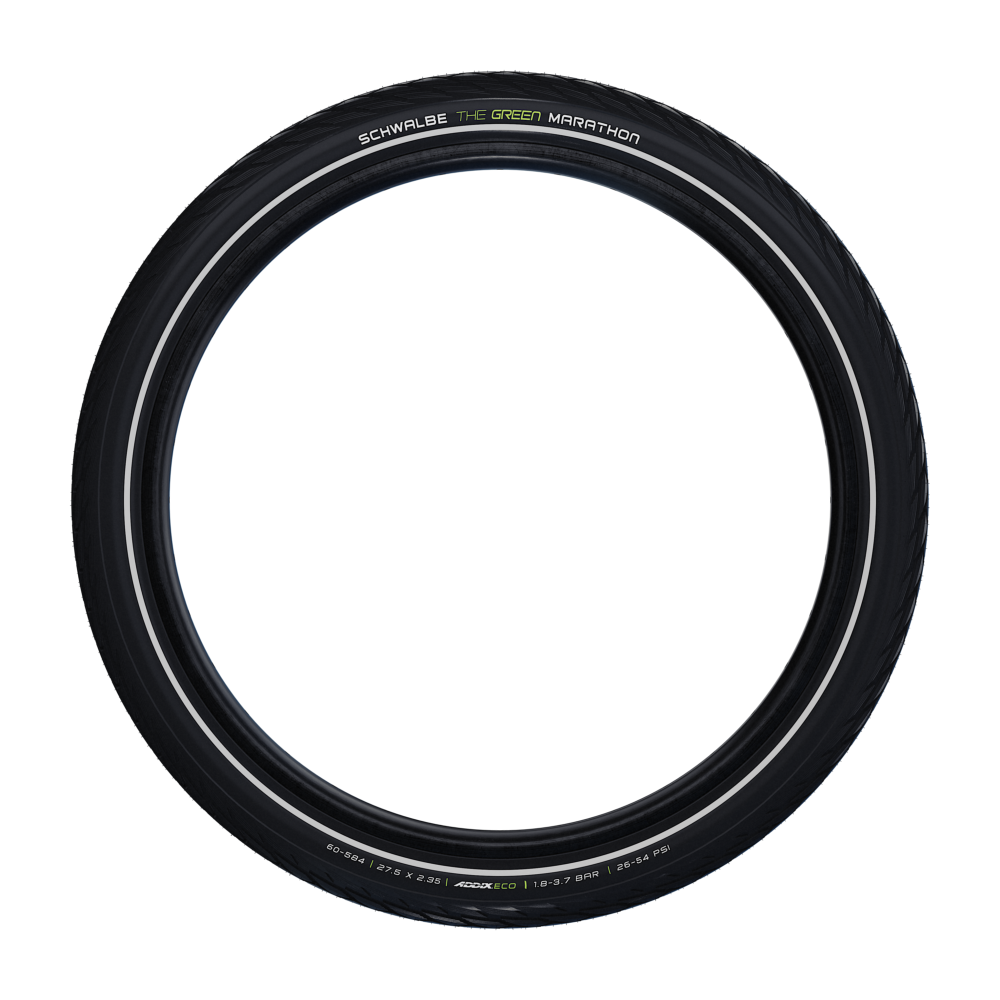 Schwalbe buitenband groen marathon greenguard 28 x 1.00 25-622mm - zwart met reflectie
