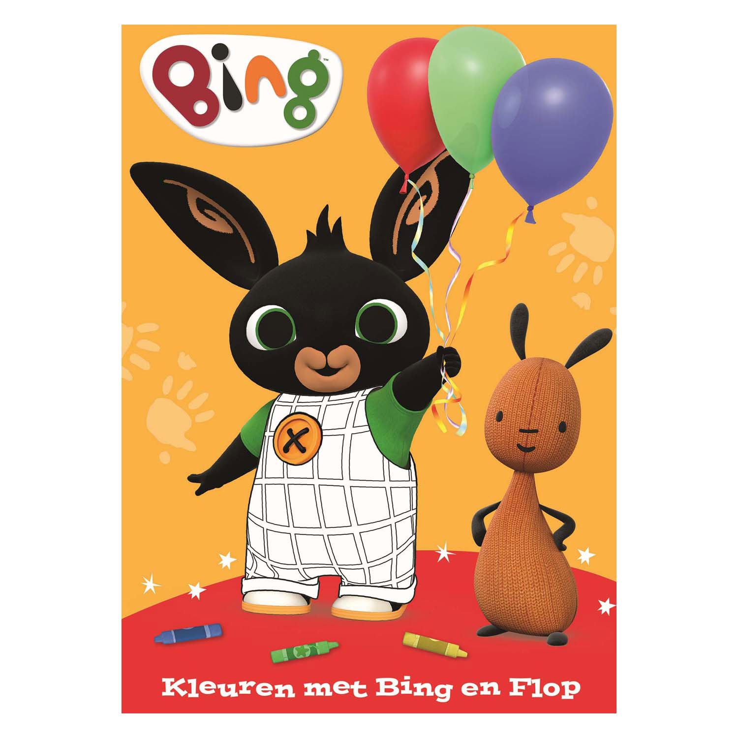 Big balloon kleuren met bing en flop kleurblok