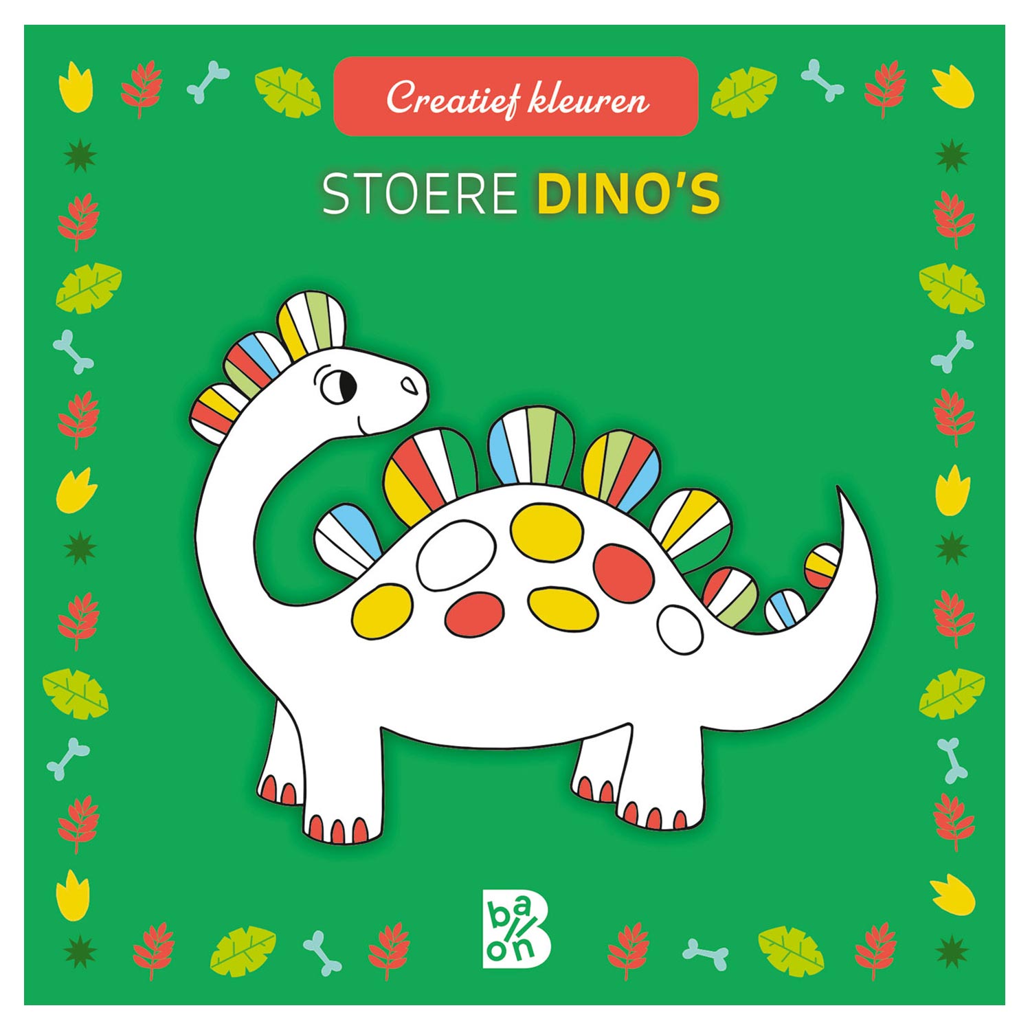 Creatieve kleuren - Stoere dino's