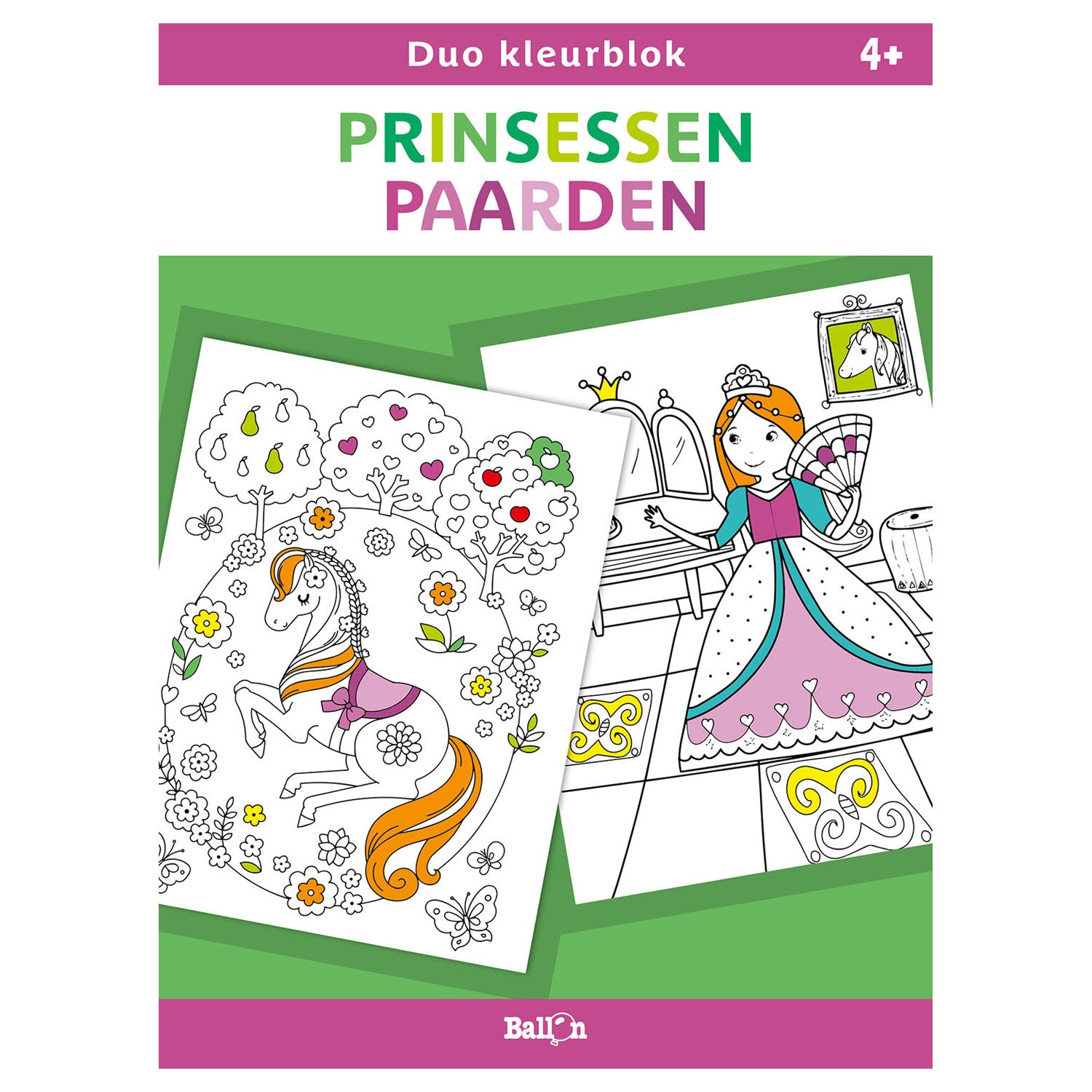 Standaard uitgeverij duo kleurblokken - prinsessen en paarden