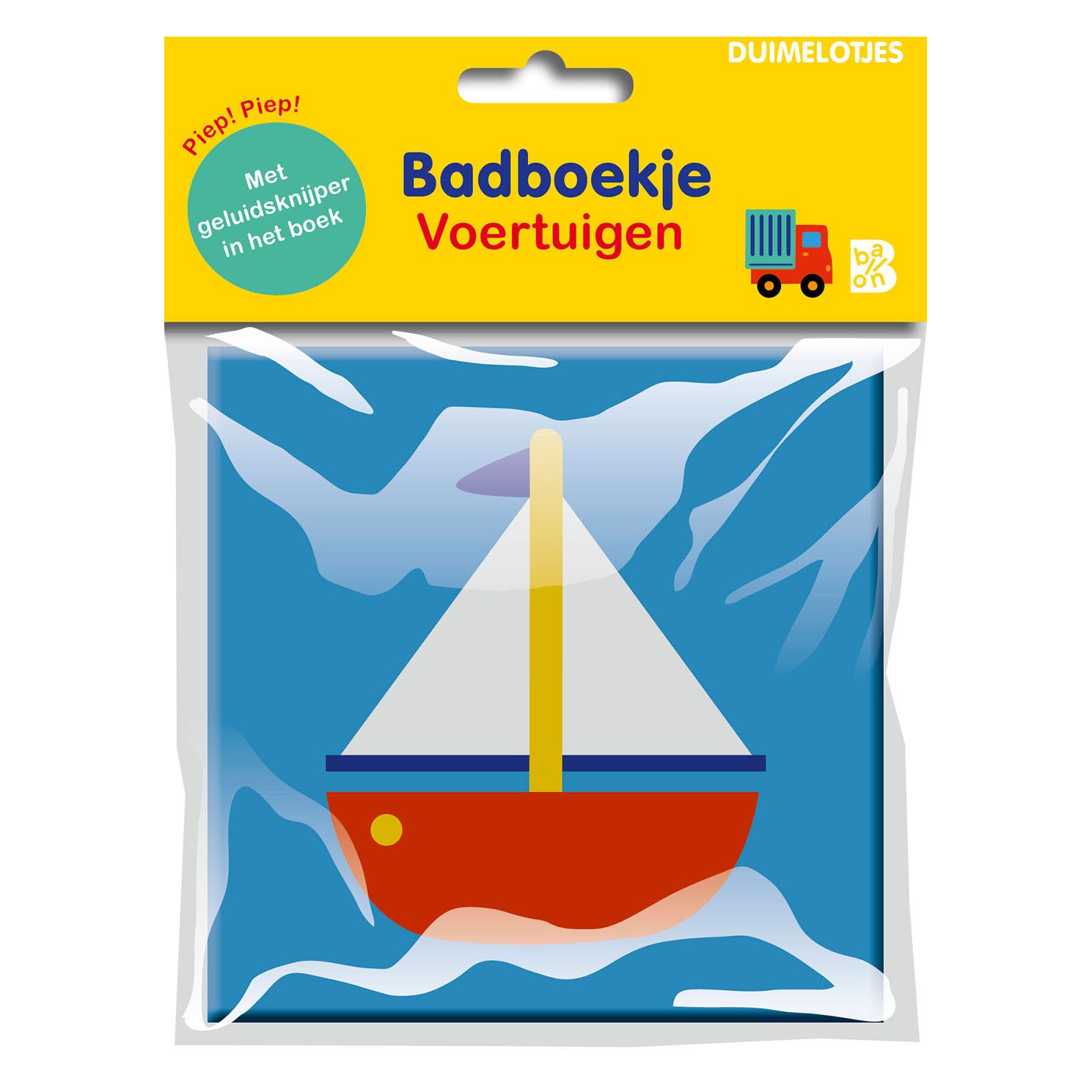 Standaard uitgeverij duimelotjes badboekje - voertuigen